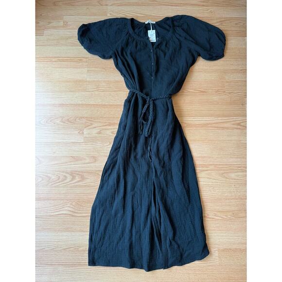 Marine Layer Black Midi Dress NWT Size Small - Picture 7 of 7